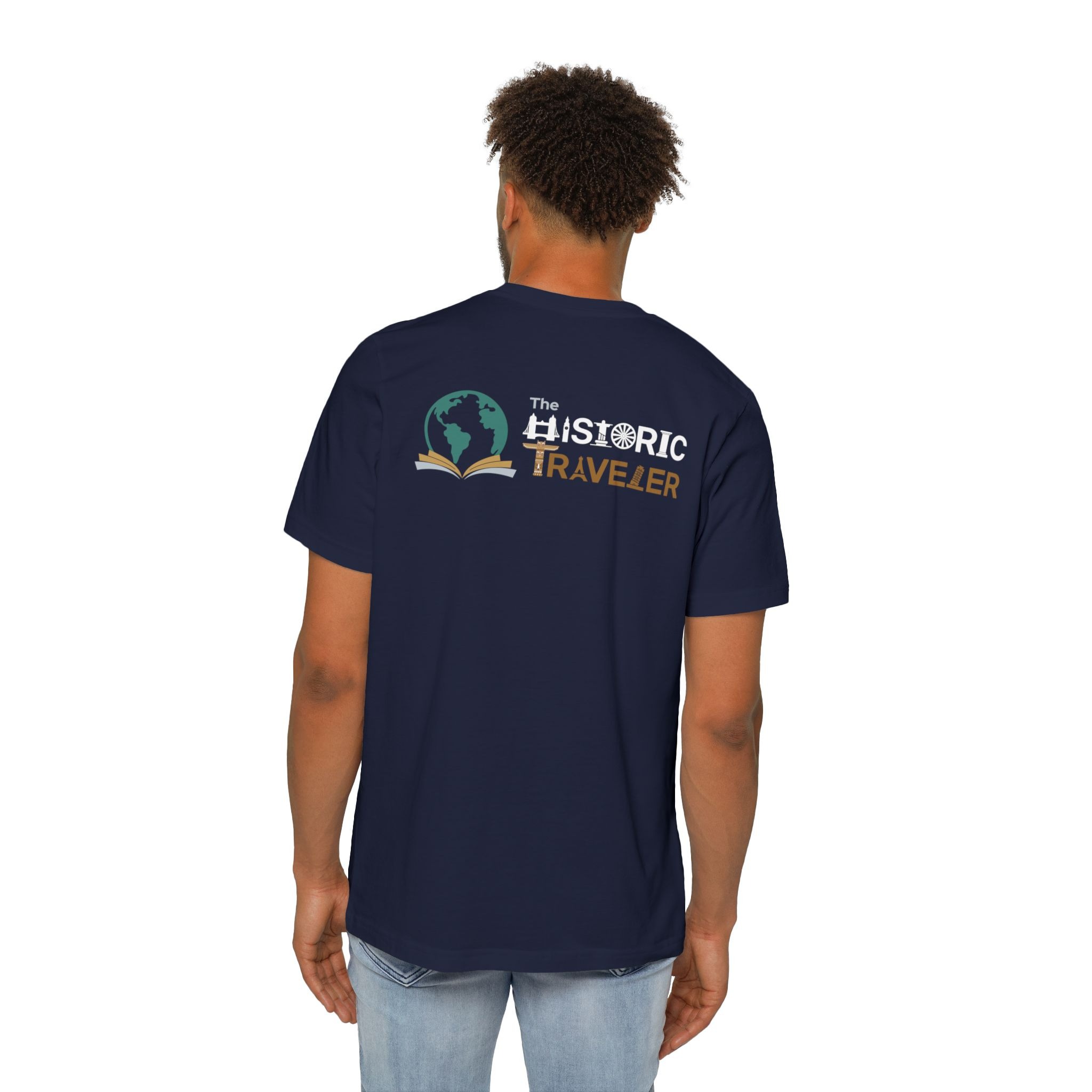 USA-Made Unisex Short-Sleeve Jersey T-Shirt Dark + Back Print - Image 16