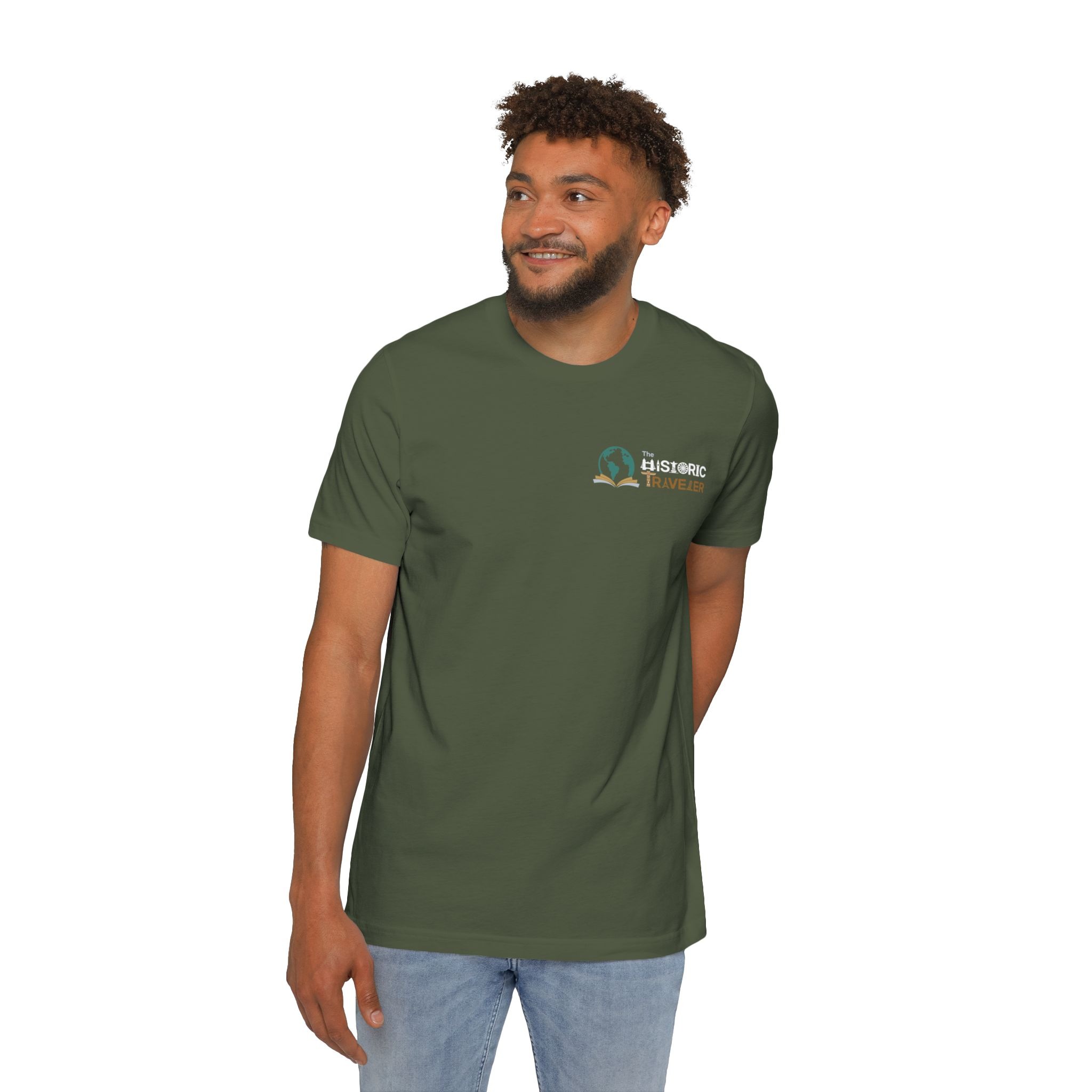 USA-Made Unisex Short-Sleeve Jersey T-Shirt Dark + Back Print - Image 11