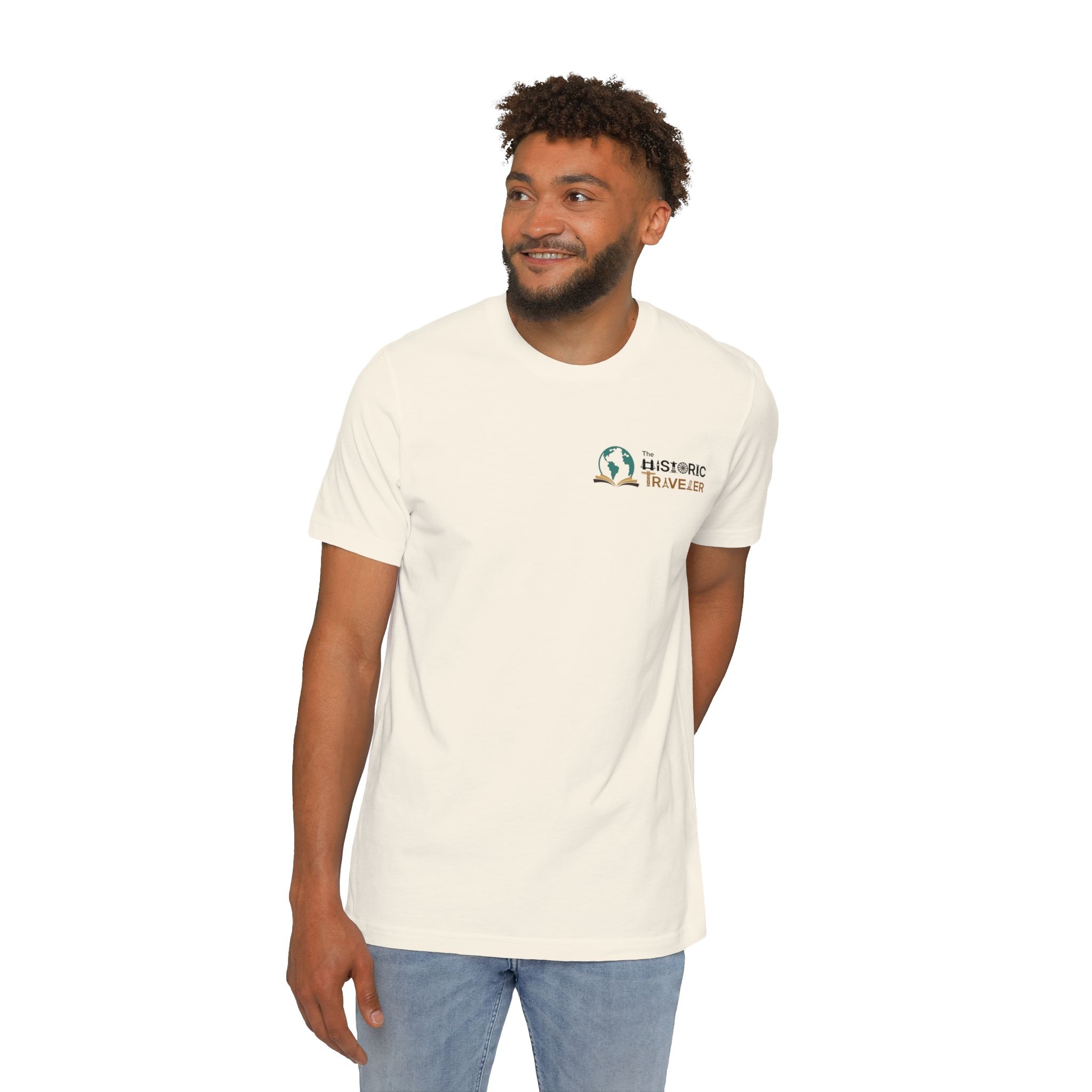 USA-Made Unisex Short-Sleeve Jersey T-Shirt Light + Back Print - Image 7