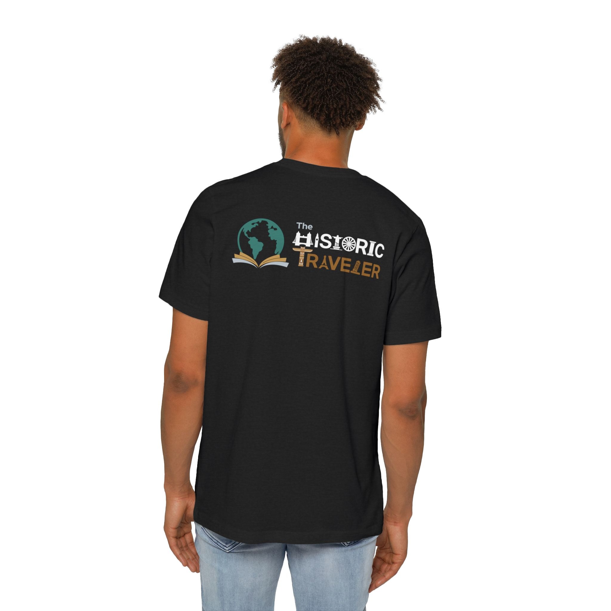 USA-Made Unisex Short-Sleeve Jersey T-Shirt Dark + Back Print - Image 4