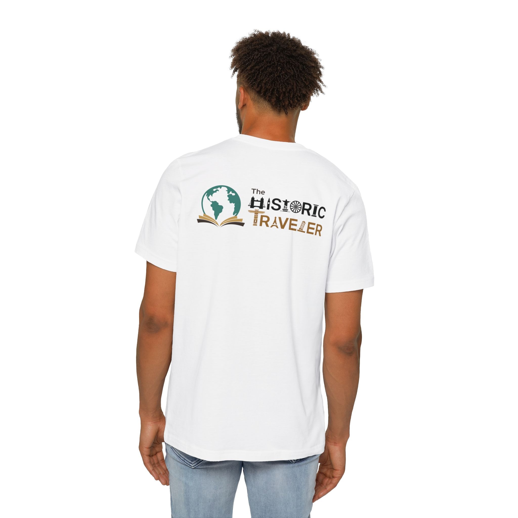 USA-Made Unisex Short-Sleeve Jersey T-Shirt Light + Back Print - Image 4