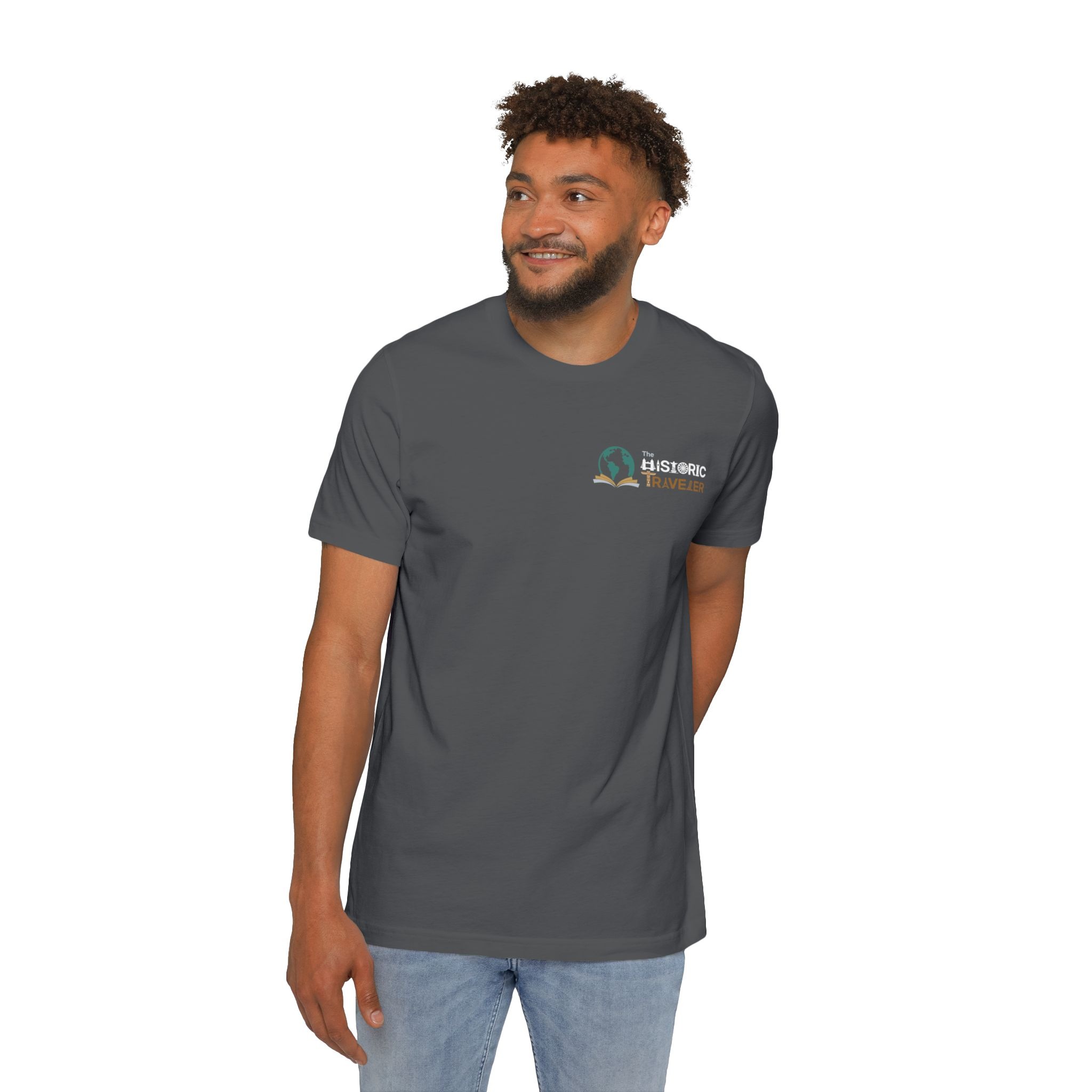 USA-Made Unisex Short-Sleeve Jersey T-Shirt Dark + Back Print - Image 7