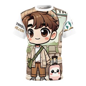 Unisex Cut & Sew Tee w/ Colorful Graphic (BF Abroad)