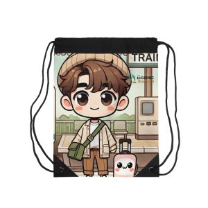 Drawstring Bag w/ Colorful Graphic (BF Abroad)